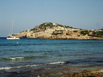 Mallorca, férias, praia, mar, areia, céu, Espanha