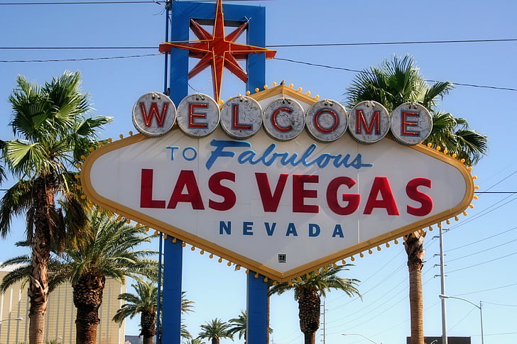 Las vegas, Nevada, Ouvrages d’art, points de repère, signe, fabuleux, Las Vegas - Nevada