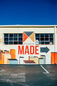 Atlanta, Gruzija, grad, urbane, zgrada, skladišta, tvornica
