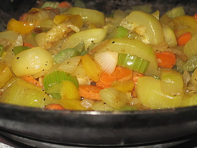 food, stir fry, vegetables, cooking, dinner, onions, fry