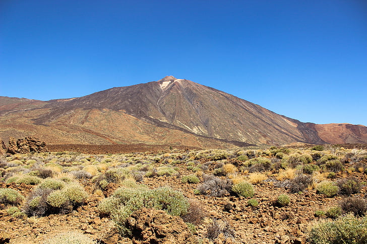 Gunung berapi, batu, kering, alam, pemandangan, Tenerife