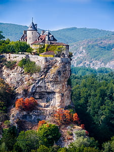 périgord, perigeaux, castle, landscape, nature, mountain, europe