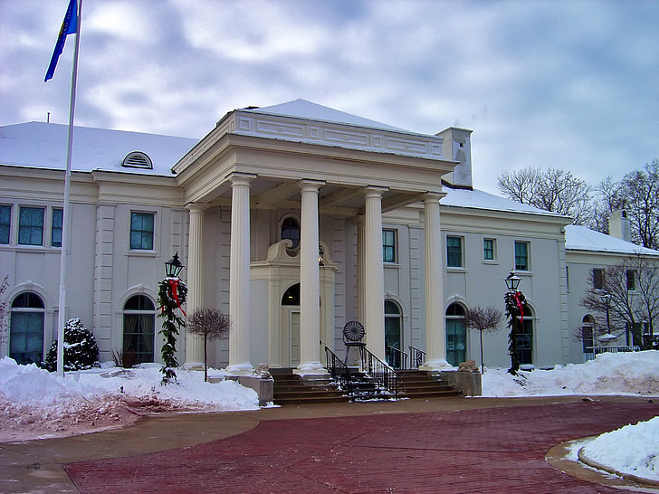 Madison, Wisconsin, Governor's mansion, huis, gebouw, het platform, hemel