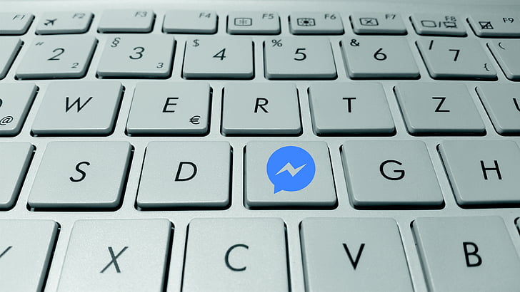 klavye, düğmeleri, Messenger, Facebook, Haberler, simgeler, anahtarları