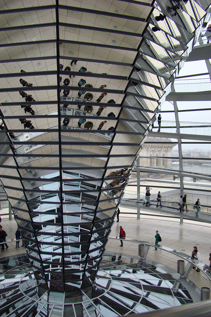 Berlynas, valdžios subjektų pastatų, stiklo kupolas