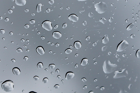 regndråper, våte, DROPS, væske, makro, slippverktøy, vinduet