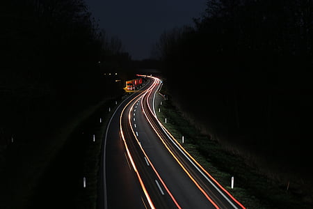 car street, expressway, federal street, car at night, night driver, overtaking