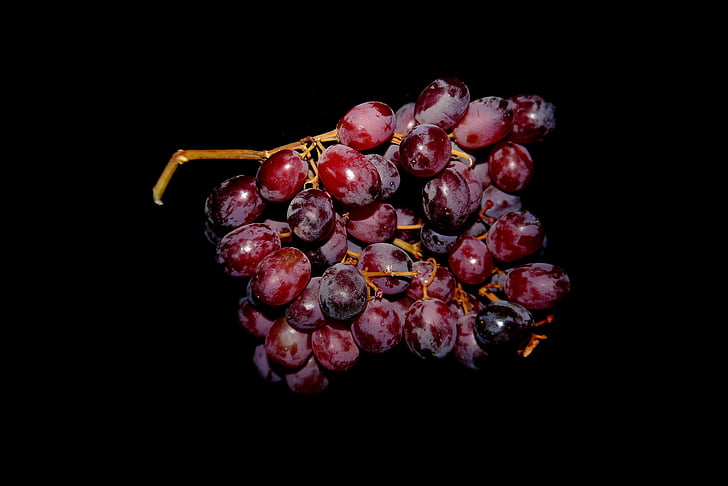grapes, blue, fruit, food, ripe, red, freshness