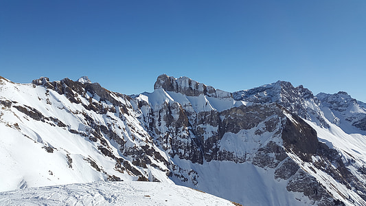 Allgäu, Schneck, csúcstalálkozó, téli sportok, téli, hó, alpesi