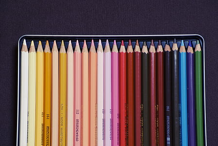 crayons, couleurs, couleurs, art