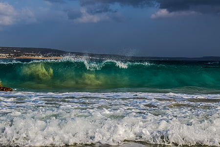 wave, foam, spray, sea, water, nature, beach