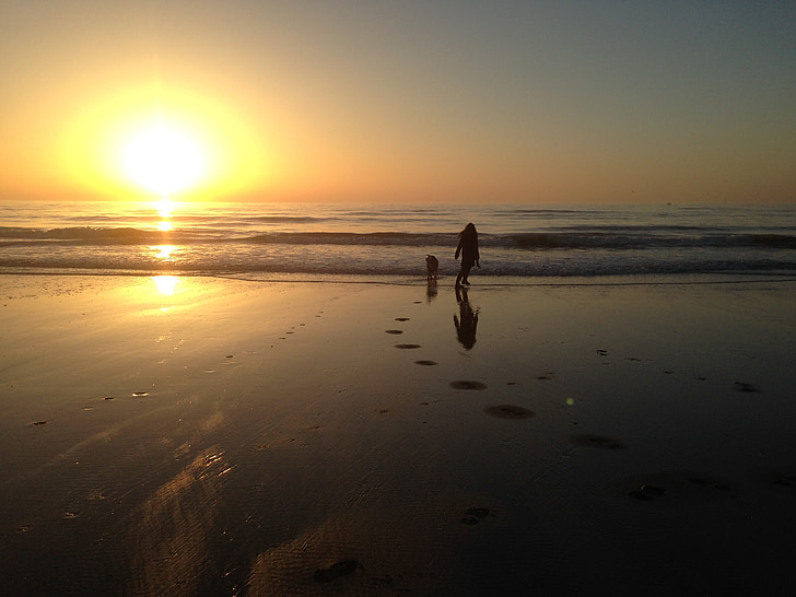 Strand, Sand, Sonnenuntergang