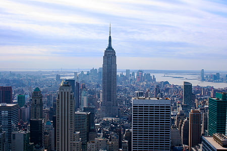 Нью-Йорк, хмарочос, Нью-Йорк, Манхеттен, Панорама, великого міста, вид на місто