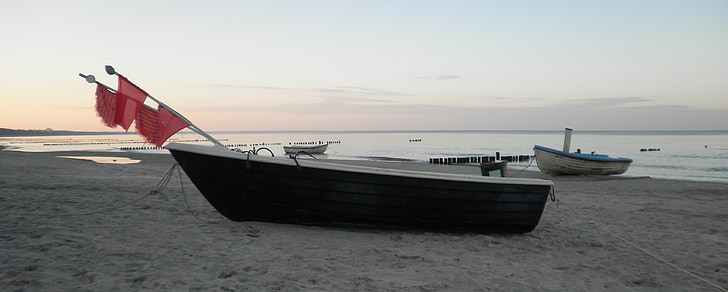 ribarski brod, Baltičko more, plaža brod, Obala, vode, čizma, ribolov