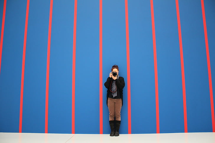 stripes, wallpaper, photographer, blue, red, people, caucasian Ethnicity