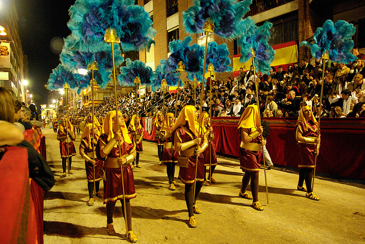 Spanje, Lorca, Heilige week, Parade, Egyptenaren