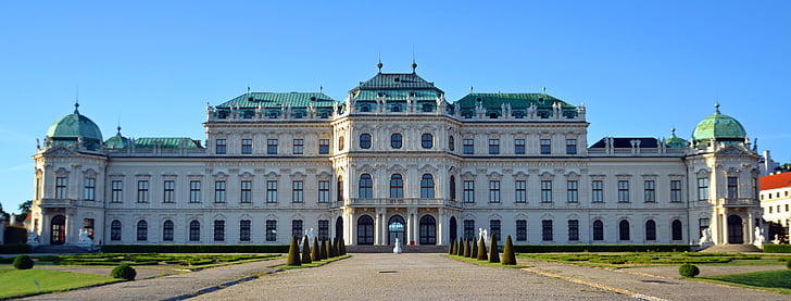 Belvedere, Schloss, barocke, Wien, obere belvedere, Zurück, Österreich