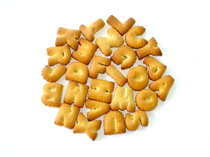 τροφίμων, αλφάβητο, μπισκότο, επιστολή, γραμματοσειρά, ψημένο, Αριθμός