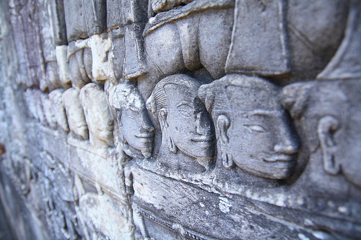 Tapınak, duvar resmi, Kamboçya, Angkor wat, emanetler, Harabeleri, Festivali