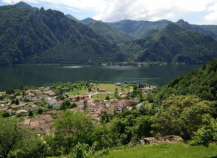 Lago d ' idro, Idro, Anfo, Village, Lake, vuoret, Luonto