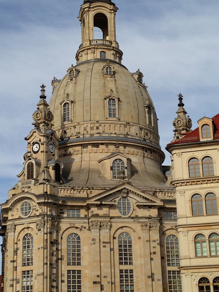 Frauenkirche, Dome, Dresden, kyrkan, lutherska, Tyskland