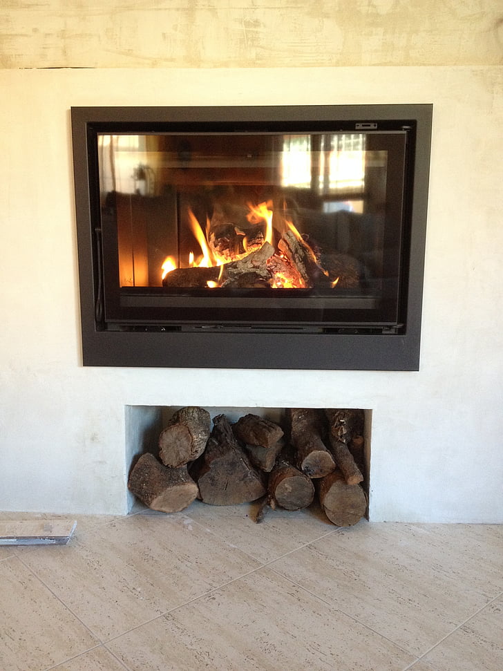 fireplace, fire, home, winter, cut firewood, heat, flame
