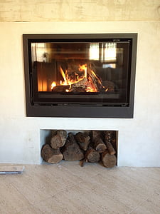 fireplace, fire, home, winter, cut firewood, heat, flame