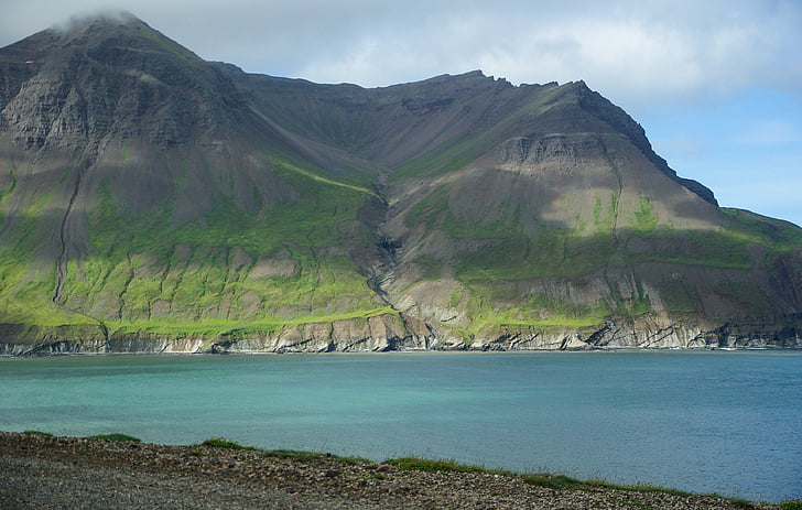 Island, Fjord, útesy, Příroda, Hora, krajina, Scenics