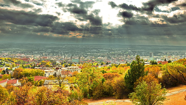 hösten, staden, Ungern