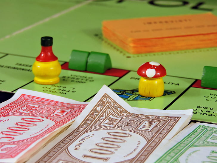 jogar, jogo de tabuleiro, monopólio, dinheiro, comércio, passatempo, inesperado