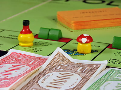 jouer, jeu de plateau, monopole, argent, commerce, passe-temps, inattendue