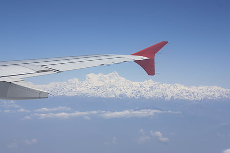 Himàlaia, aèria, muntanyes, món de la muntanya, enorme, paisatge de muntanya, de muntanya