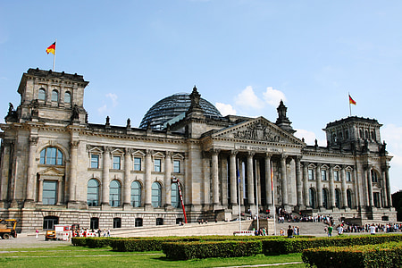 Forbundsdagen, Berlin, bygge, regjeringen, offentlige bygninger, kolonne, Tyskland