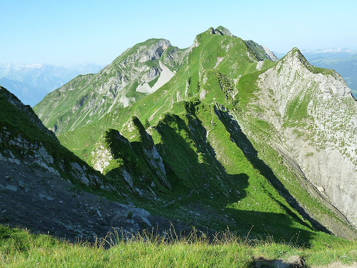 Brienz kırmızı boynuz ridge, bergtour, Alp, Yaz, Hiking
