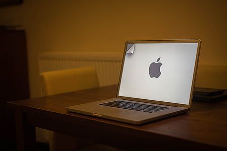 klēpjdators, dators, MacBook, ābolu, rakstāmgalds, tabula, darbavietā