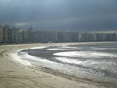 Rambla, pláž, Montevideo, Uruguay