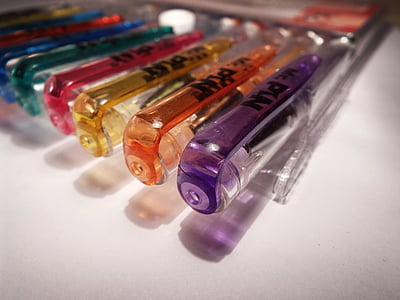 olovka, gel olovke, boje za crtanje, olovka