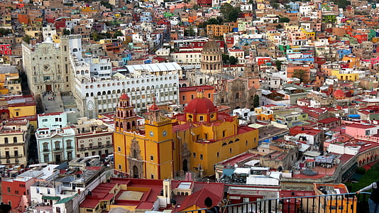 Guanajuato, Mexique, colonial, Cathédrale, ville, Église, Université