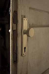 døren, Lås, åbne, gamle, vintage, antik, indgang