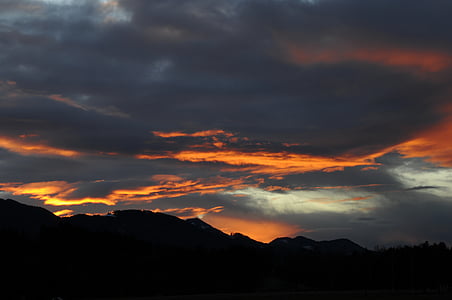 Afterglow, Západ slunce, hory