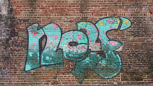 graffiti, steen, muur, Grunge, achtergrond, Straat, stedelijke
