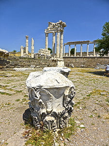 ruin, stein, Pergamon, arkeologiske, sivilisasjon, historie, kulturarv