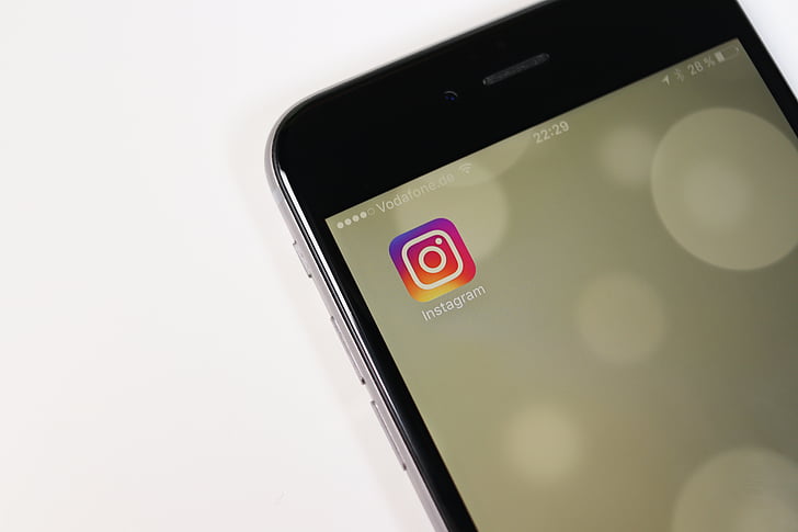 Instagram, App, obuolių, išmanusis telefonas, išsami informacija, komunikacijos, mobiliojo ryšio