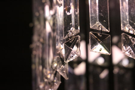 Szkło kryształowe, żyrandol, nowoczesne, Lampa, kryształ