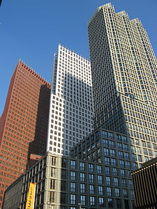 v Haagu, město, mrakodrap, mrakodrapy