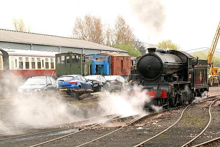 rongi, mootor, vedur, Steam, autod, Station, raudtee