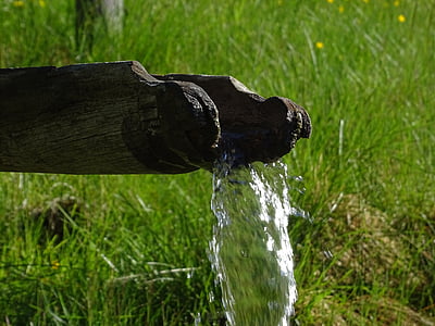 vatten-funktionen, äng, vatten som rinner, släpp, naturen, vatten, våt