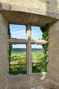 Frankrike, fönster, södra, gamla byn