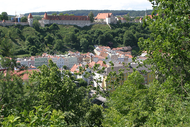 Burghausen, oude stad, Kasteel, Middeleeuwen, Beieren, Opper-Beieren, langste kasteel in Europa