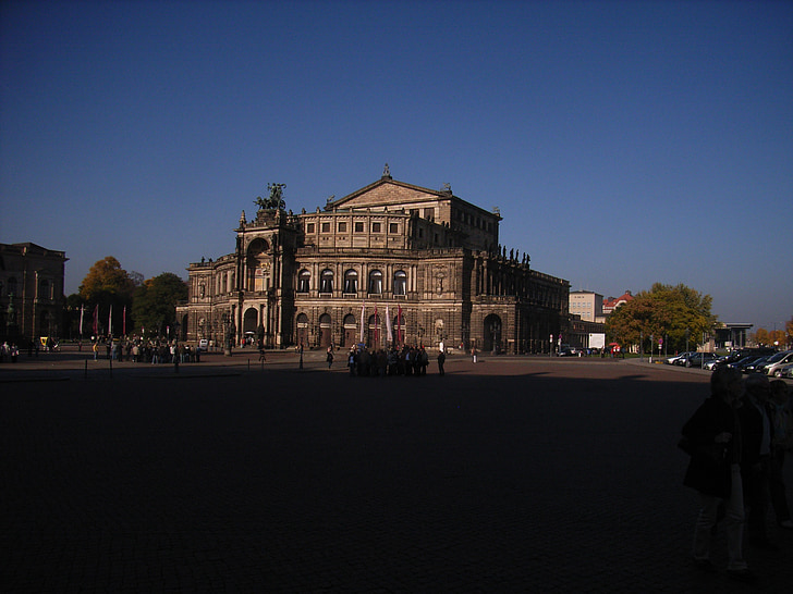 Dresden, Opera, gamlebyen, bygging kunst, arkitektur, historisk, Semper-operaen